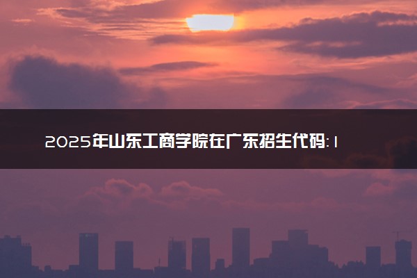 2025年山东工商学院在广东招生代码：11688 专业代码及报考指南