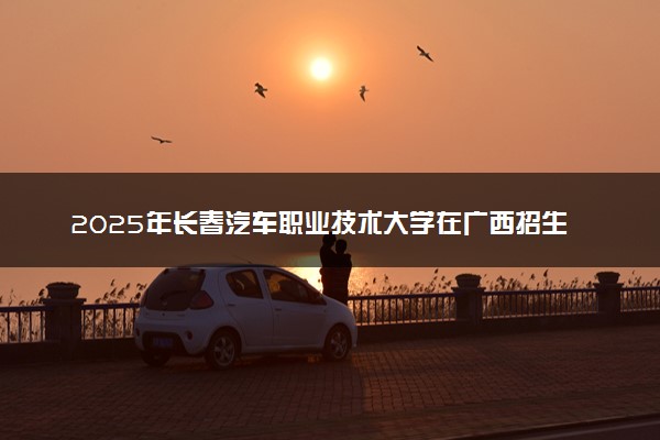 2025年长春汽车职业技术大学在广西招生代码及专业代码 长春汽车职业技术大学广西代码是多少？怎么查询？