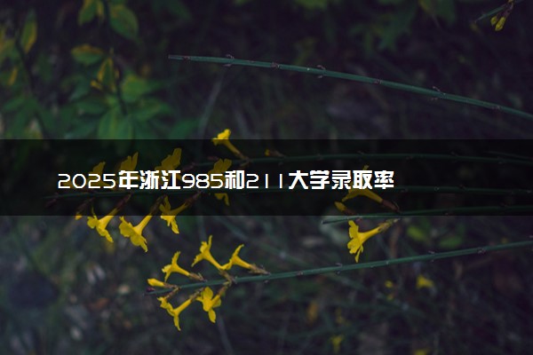 2025年浙江985和211大学录取率 最新录取人数